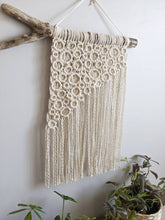 Load image into Gallery viewer, Macrame Asymmetric Bubble Wall Hanging String Theories Fiber Design