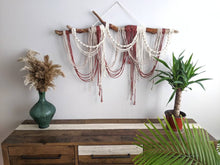 Load image into Gallery viewer, Draped Minimalist Mid Century Modern Macrame Wall Hanging String Theories Fiber Design