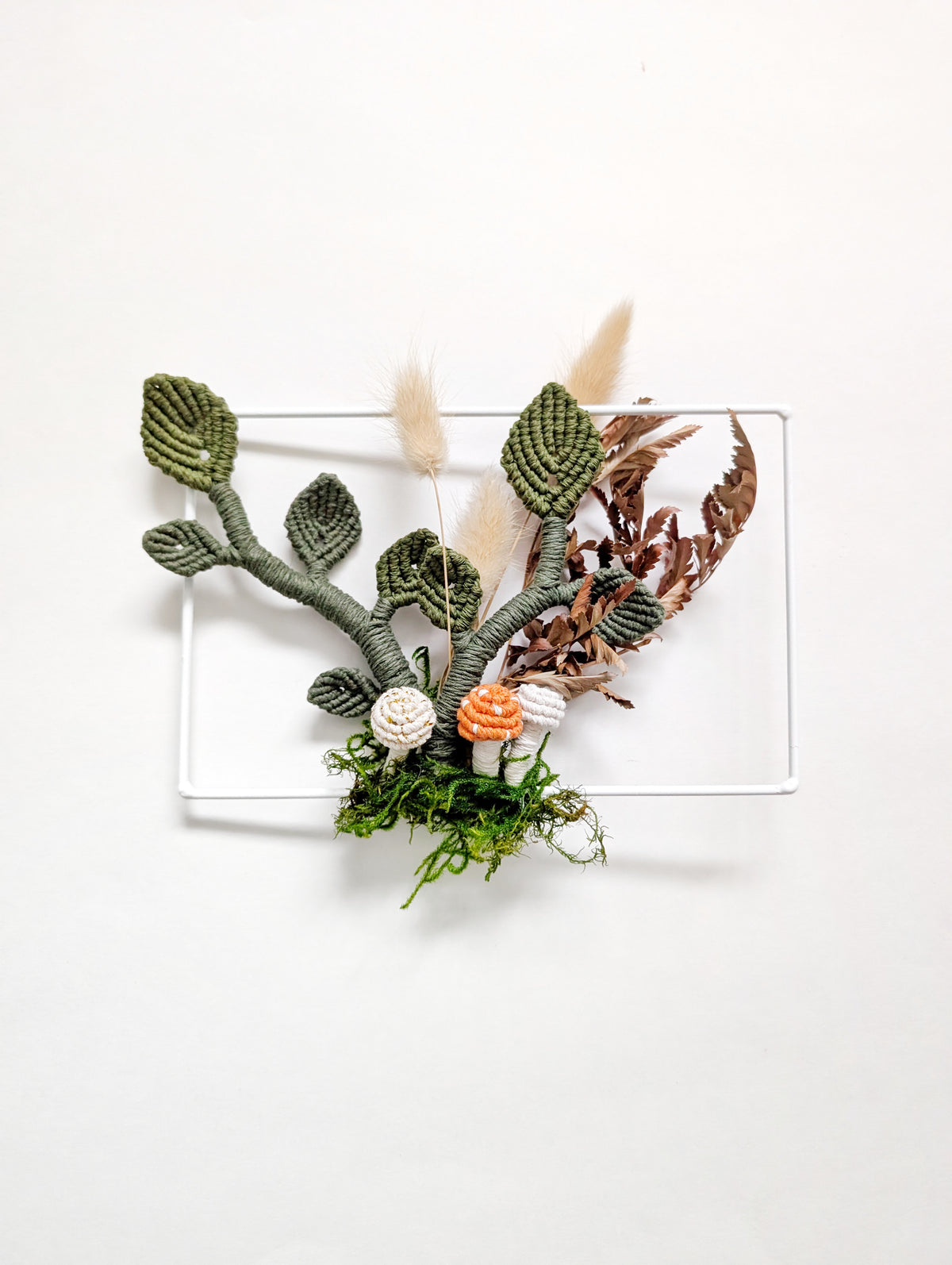 Mini Leafy Frames - Mushrooms & Dried Florals - Option 6
