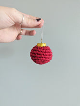 Load image into Gallery viewer, Macrame Christmas Bulb Ornaments
