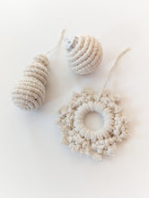 Load image into Gallery viewer, Macrame Christmas Ornament Set - Snow White
