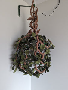 Macrame Lamp Leaf Sculpture