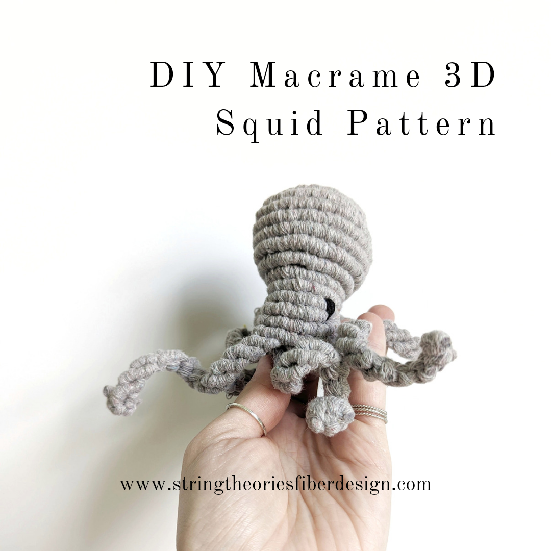 Macrame 3D Alien Squid Pattern - not a full kit