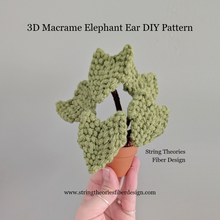 Load image into Gallery viewer, Macrame Elephant Ear Plant Pattern / Kit

