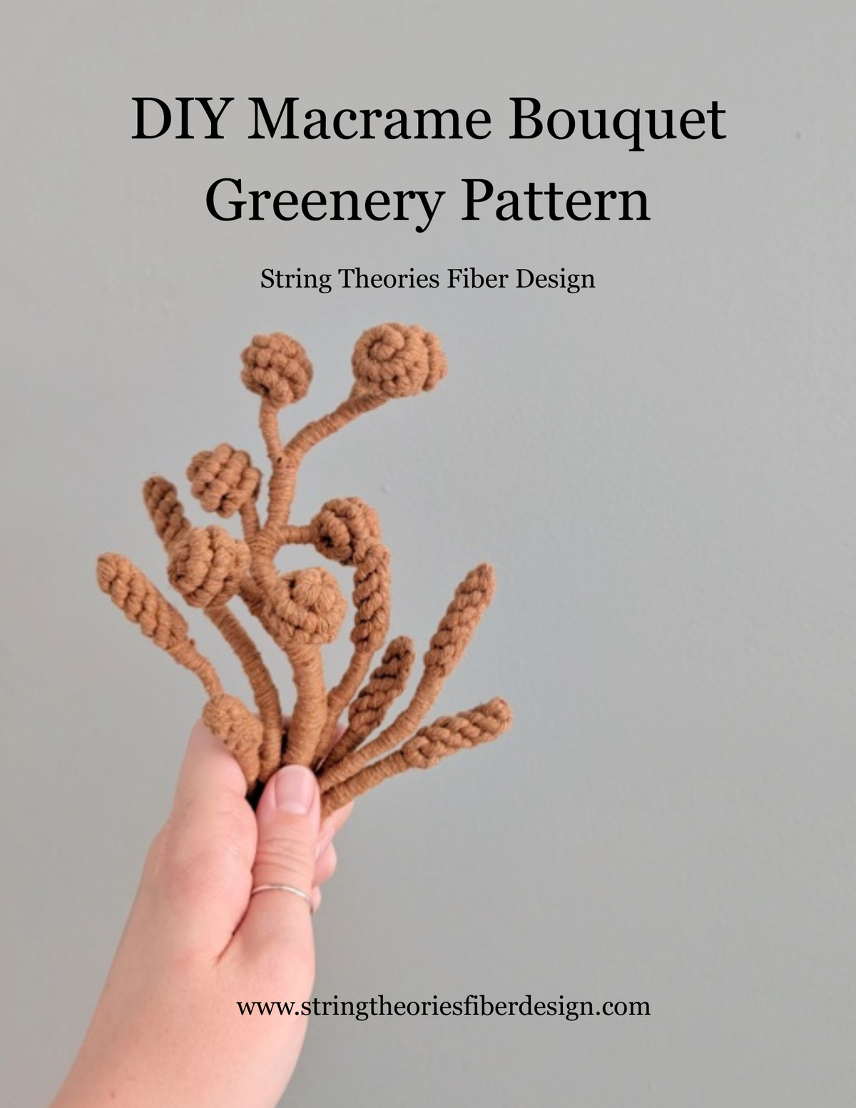 Macrame Bouquet Greenery Pattern / Kit