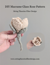 Load image into Gallery viewer, Macrame Glass Rose Plant Pattern / Kit
