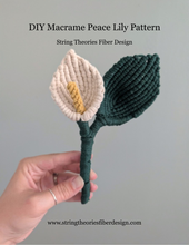 Load image into Gallery viewer, Macrame Peace Lily Plant Pattern / Kit
