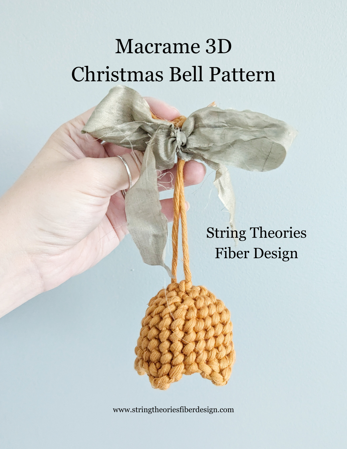 Macrame Christmas Bell Pattern (not a full kit)