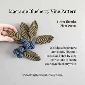 Macrame Blueberry Vine Pattern/kit