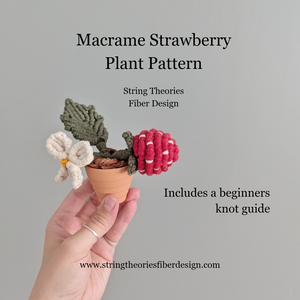August - Macrame Strawberry Plant