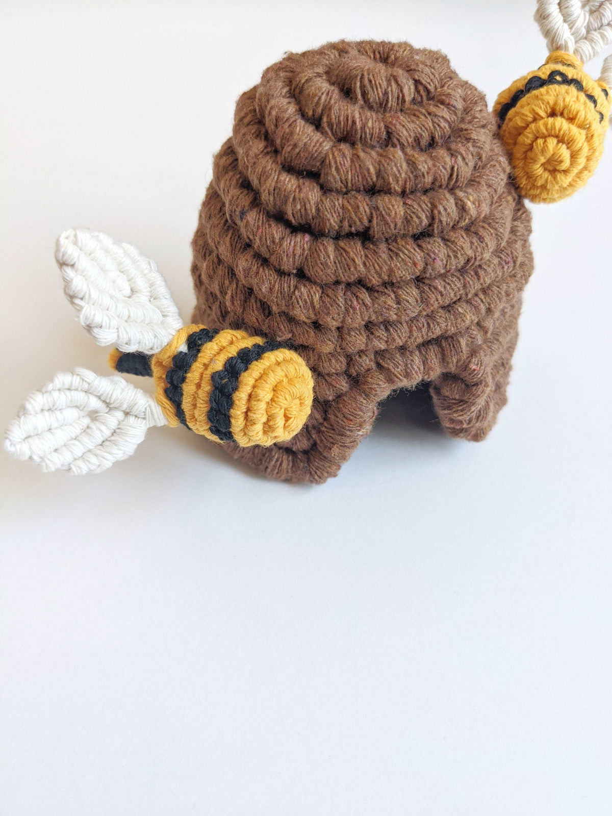Bees on Beehive Sculpture String Theories Fiber Design