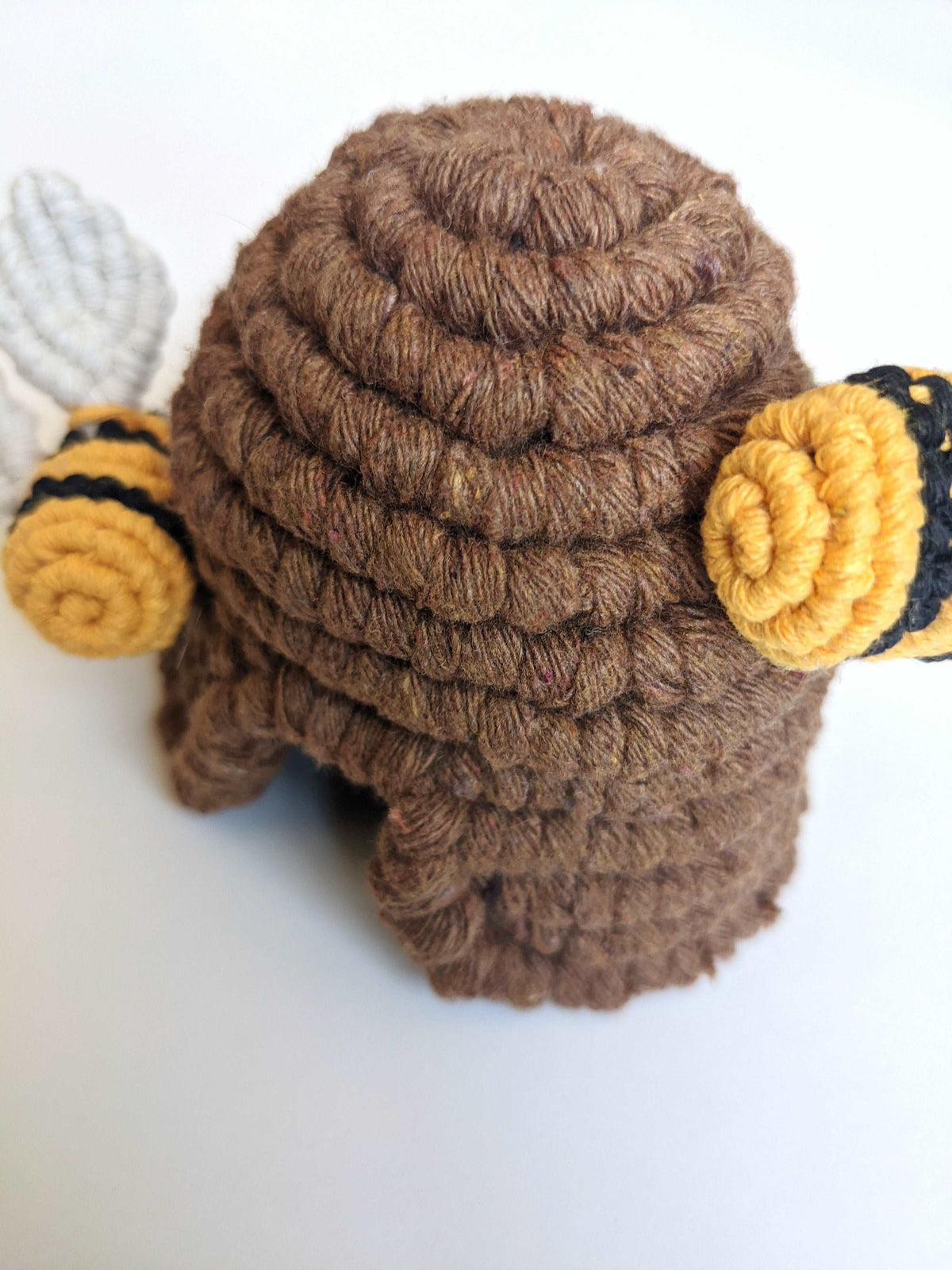 Bees on Beehive Sculpture String Theories Fiber Design