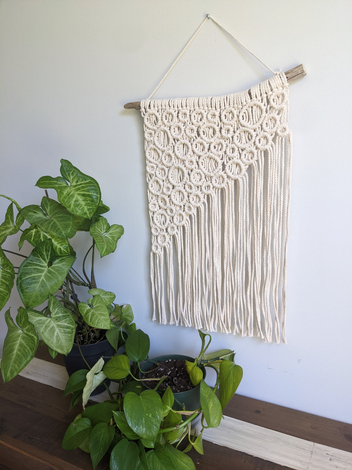 Macrame Asymmetric Bubble Wall Hanging String Theories Fiber Design