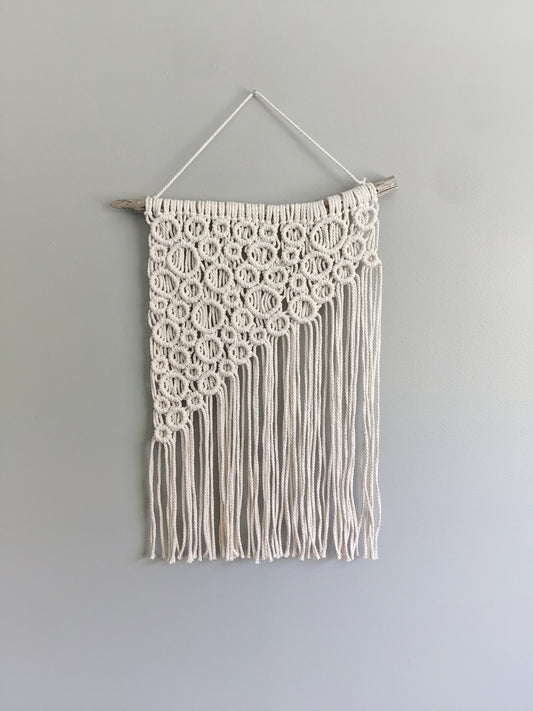 Macrame Asymmetric Bubble Wall Hanging String Theories Fiber Design