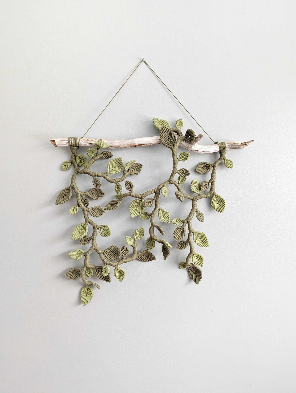 Custom - Large Macrame Vines and Leaves Sculpture