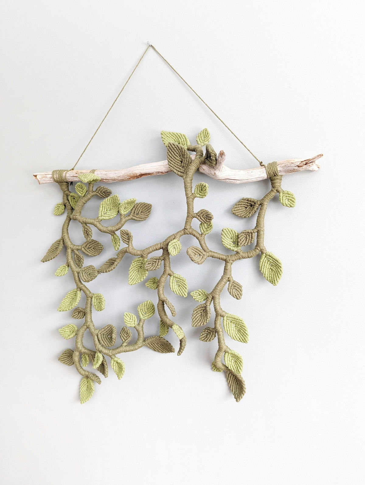 Custom - Large Macrame Vines and Leaves Sculpture