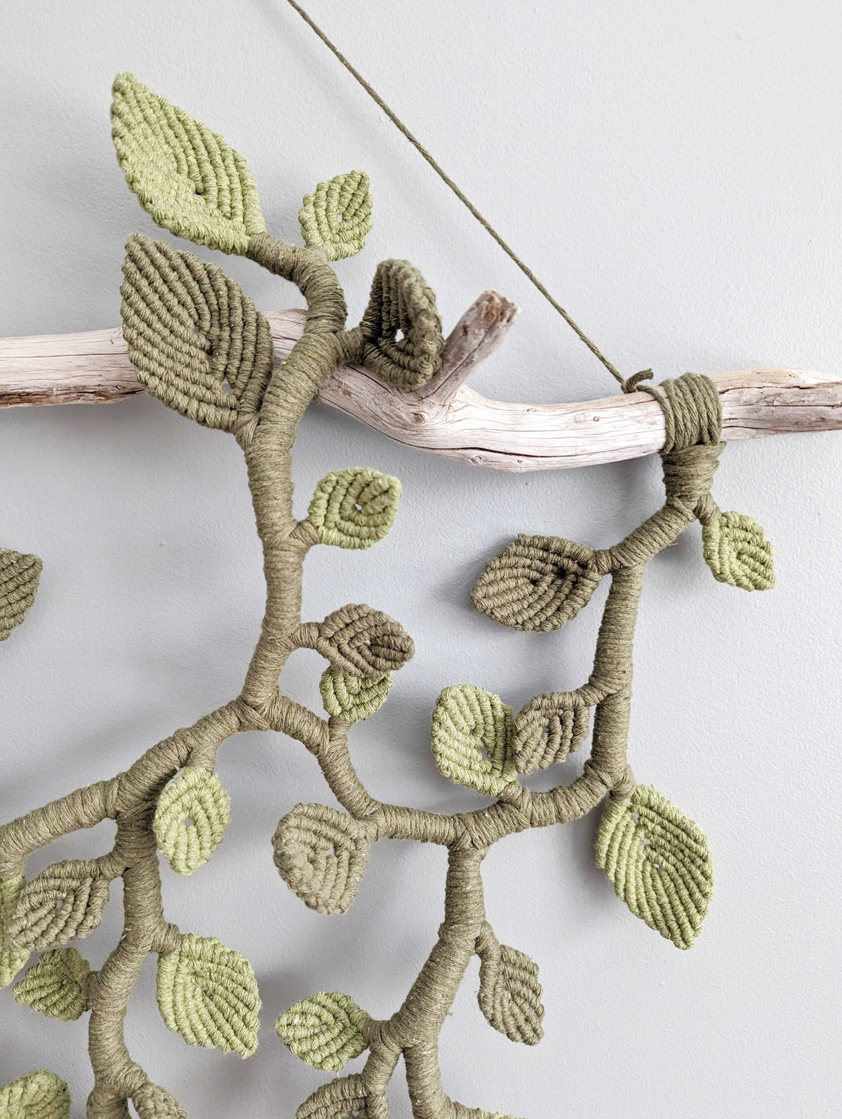 Custom - Large Macrame Vines and Leaves Sculpture
