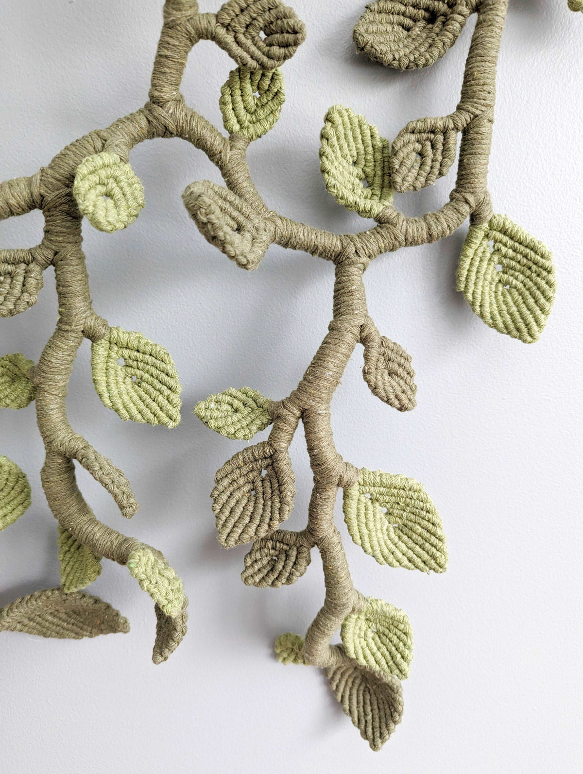 Custom - Large Macrame Vines and Leaves Sculpture