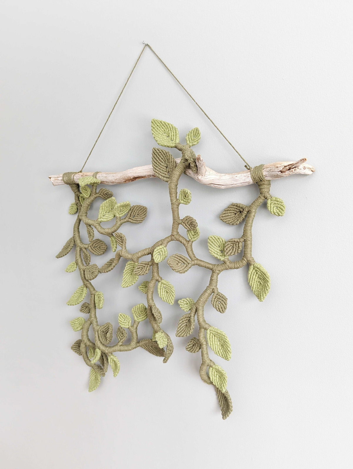 Custom - Large Macrame Vines and Leaves Sculpture
