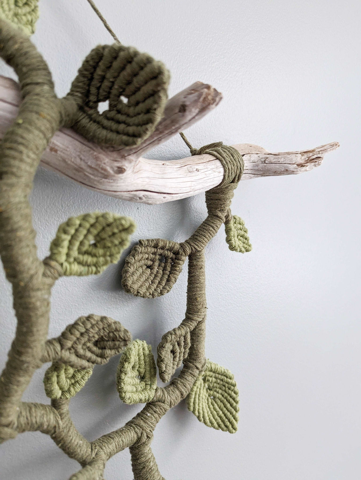 Custom - Large Macrame Vines and Leaves Sculpture