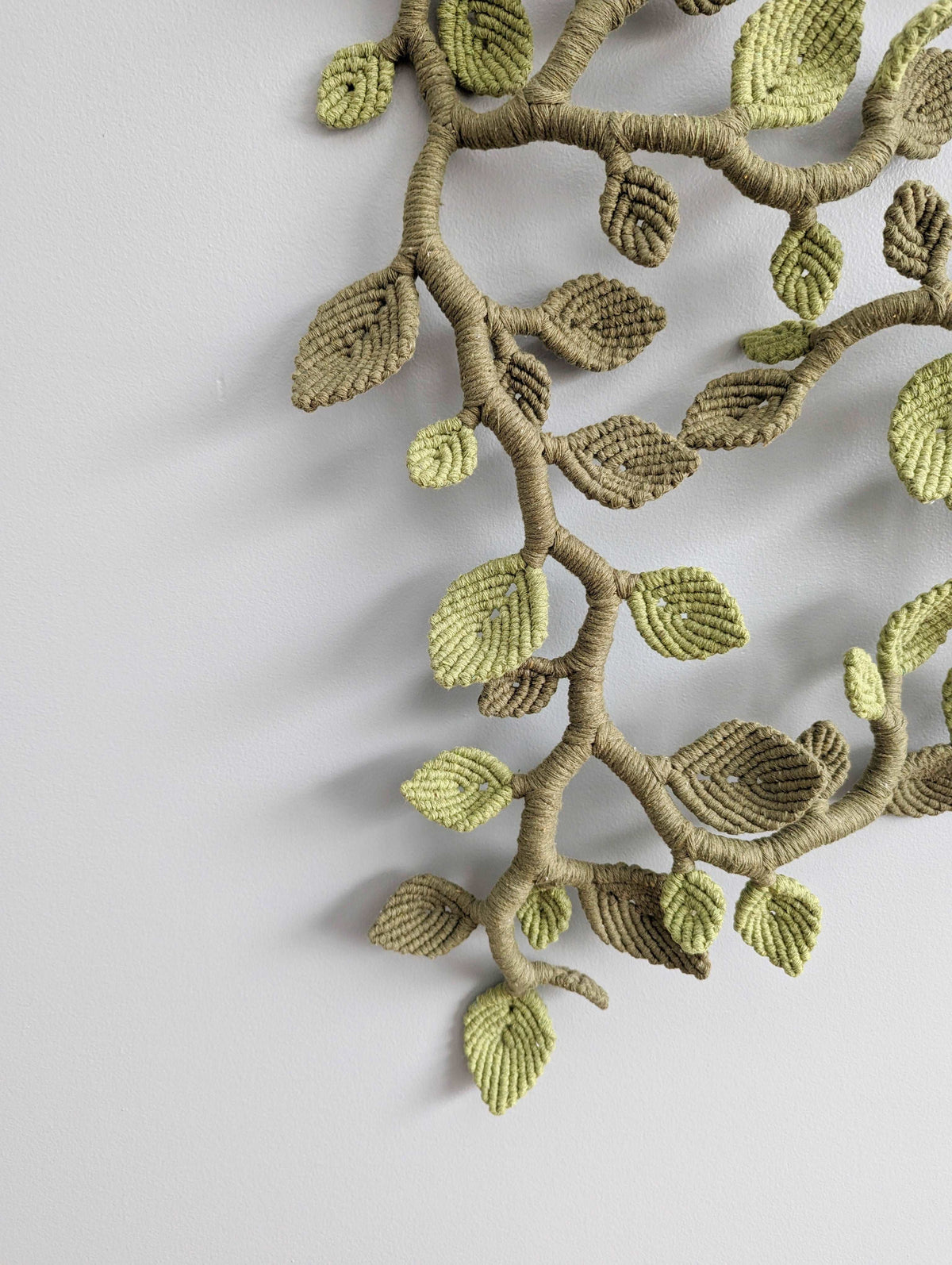 Custom - Large Macrame Vines and Leaves Sculpture
