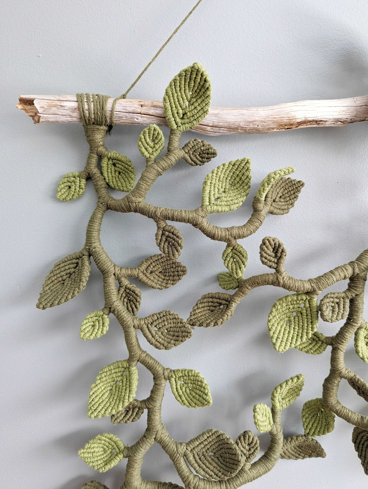 Custom - Large Macrame Vines and Leaves Sculpture