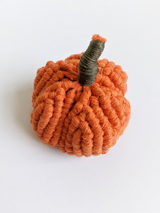 Macrame Fiber Sculptures Pumpkins Tea Light Covers