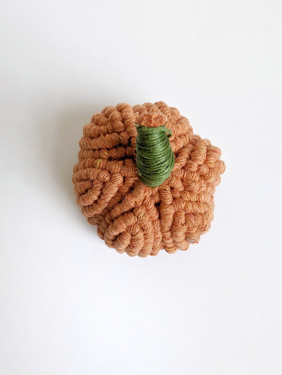 Macrame Fiber Sculptures Pumpkins Tea Light Covers