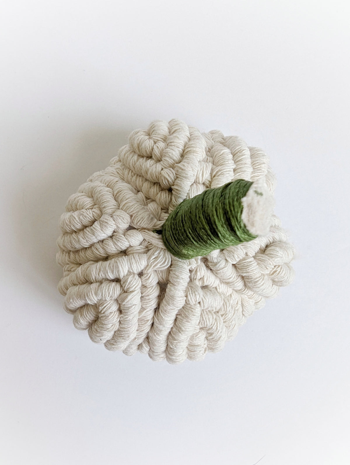 Macrame Fiber Sculptures Pumpkins Tea Light Covers