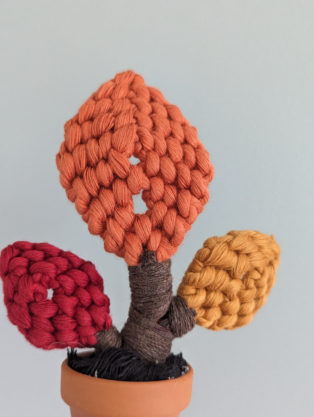 Macrame Leafy Mini Pot