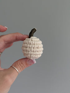 Macrame Mini Fiber Sculptures Pumpkins