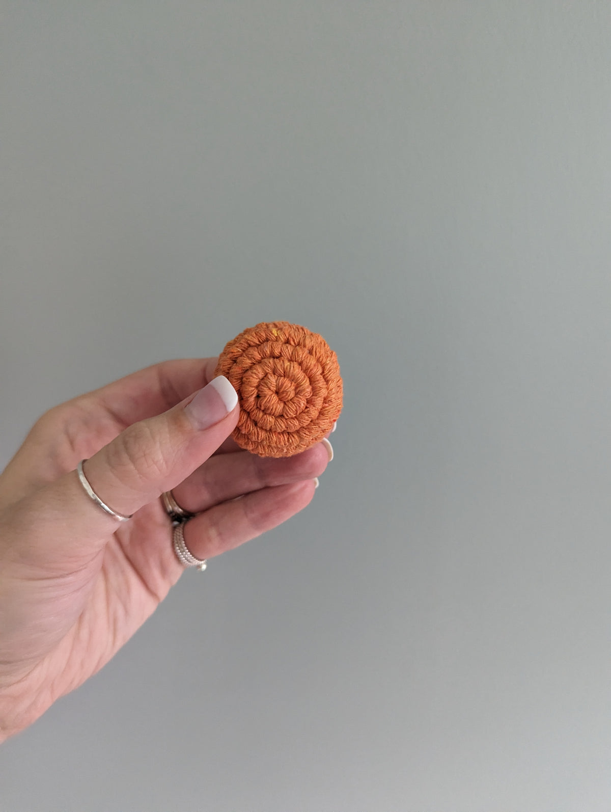 Macrame Mini Fiber Sculptures Pumpkins