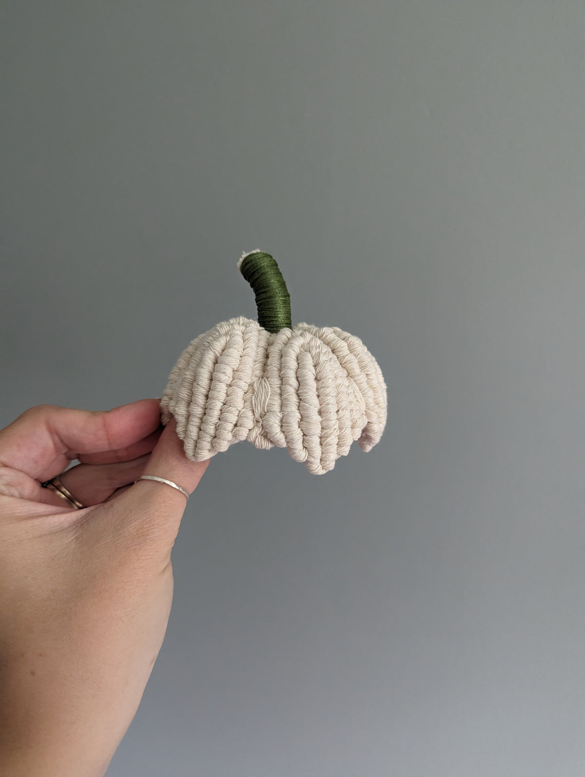 Macrame Fiber Sculptures Pumpkins Tea Light Covers