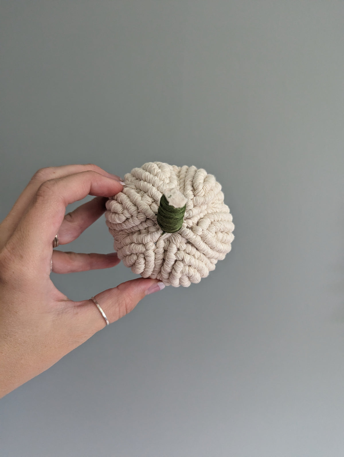 Macrame Fiber Sculptures Pumpkins Tea Light Covers