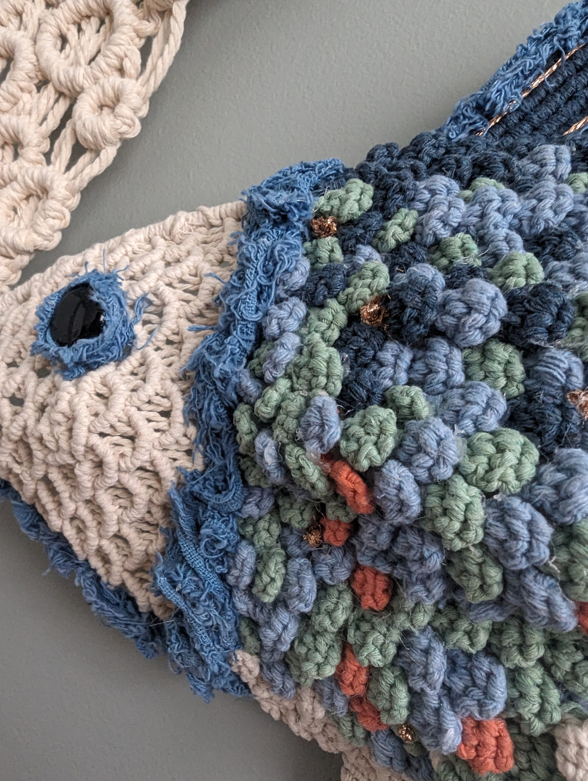 Macrame Sculptural Fiber Fish