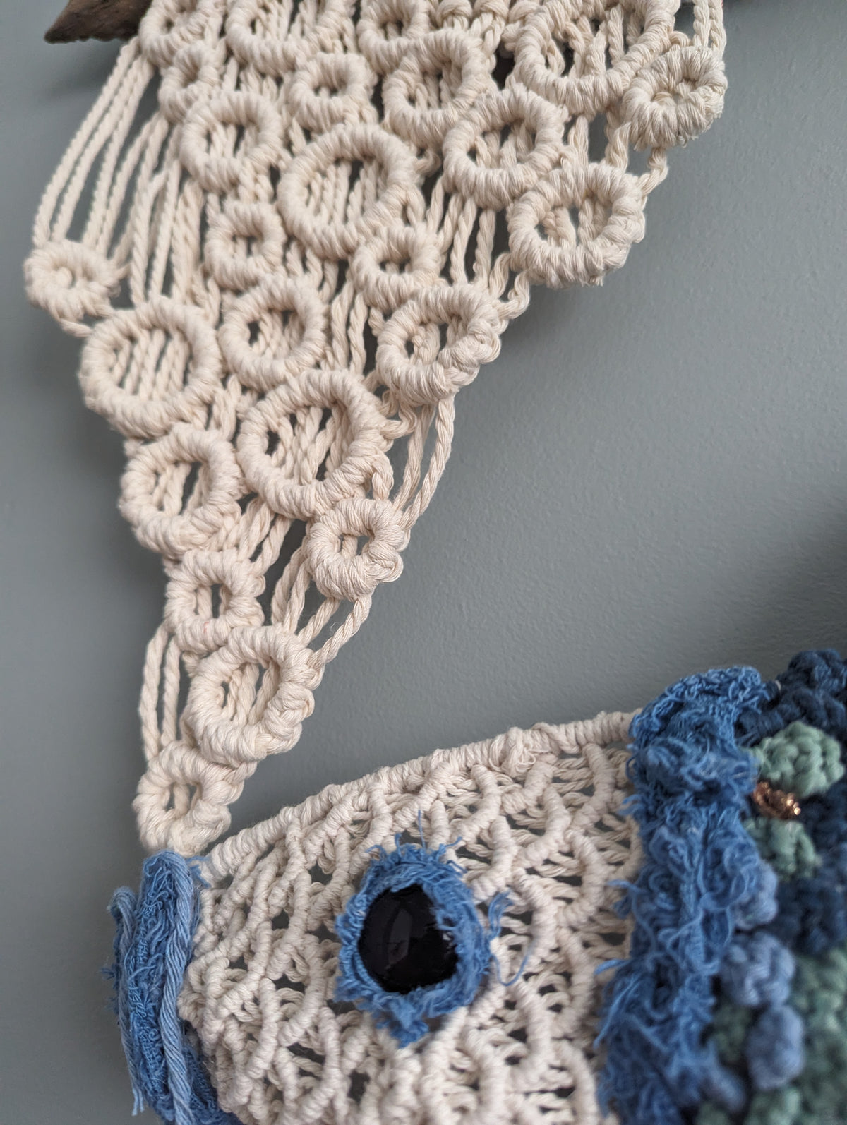 Macrame Sculptural Fiber Fish