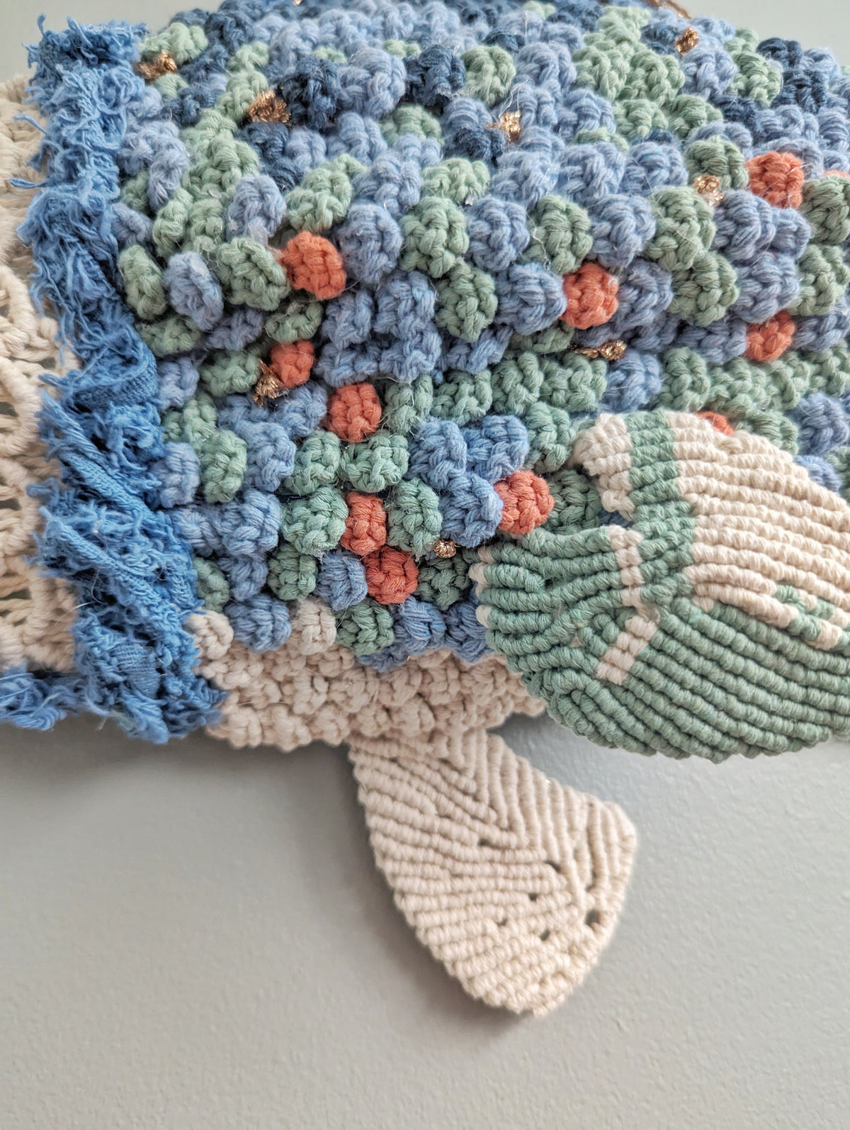 Macrame Sculptural Fiber Fish