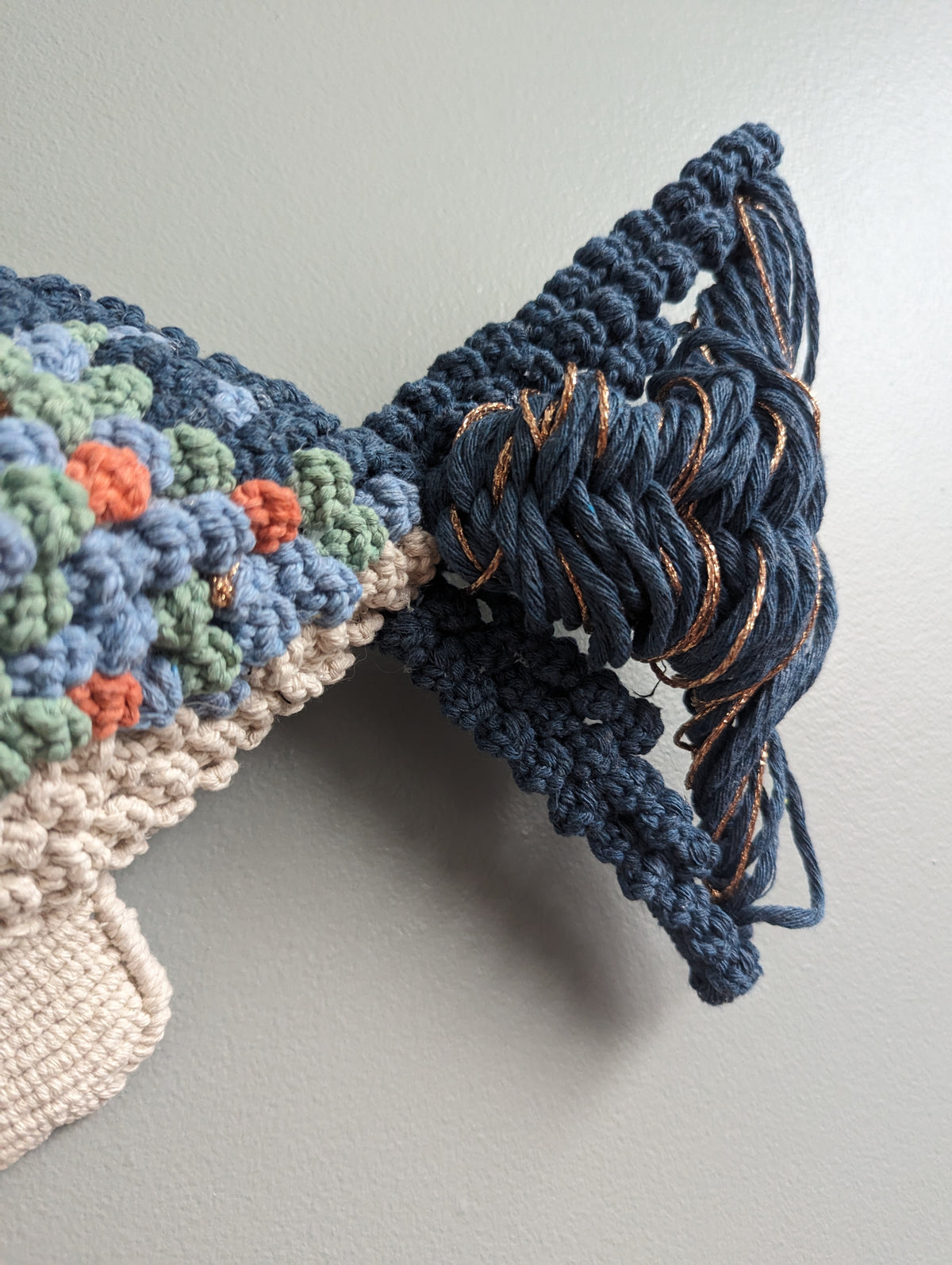 Macrame Sculptural Fiber Fish