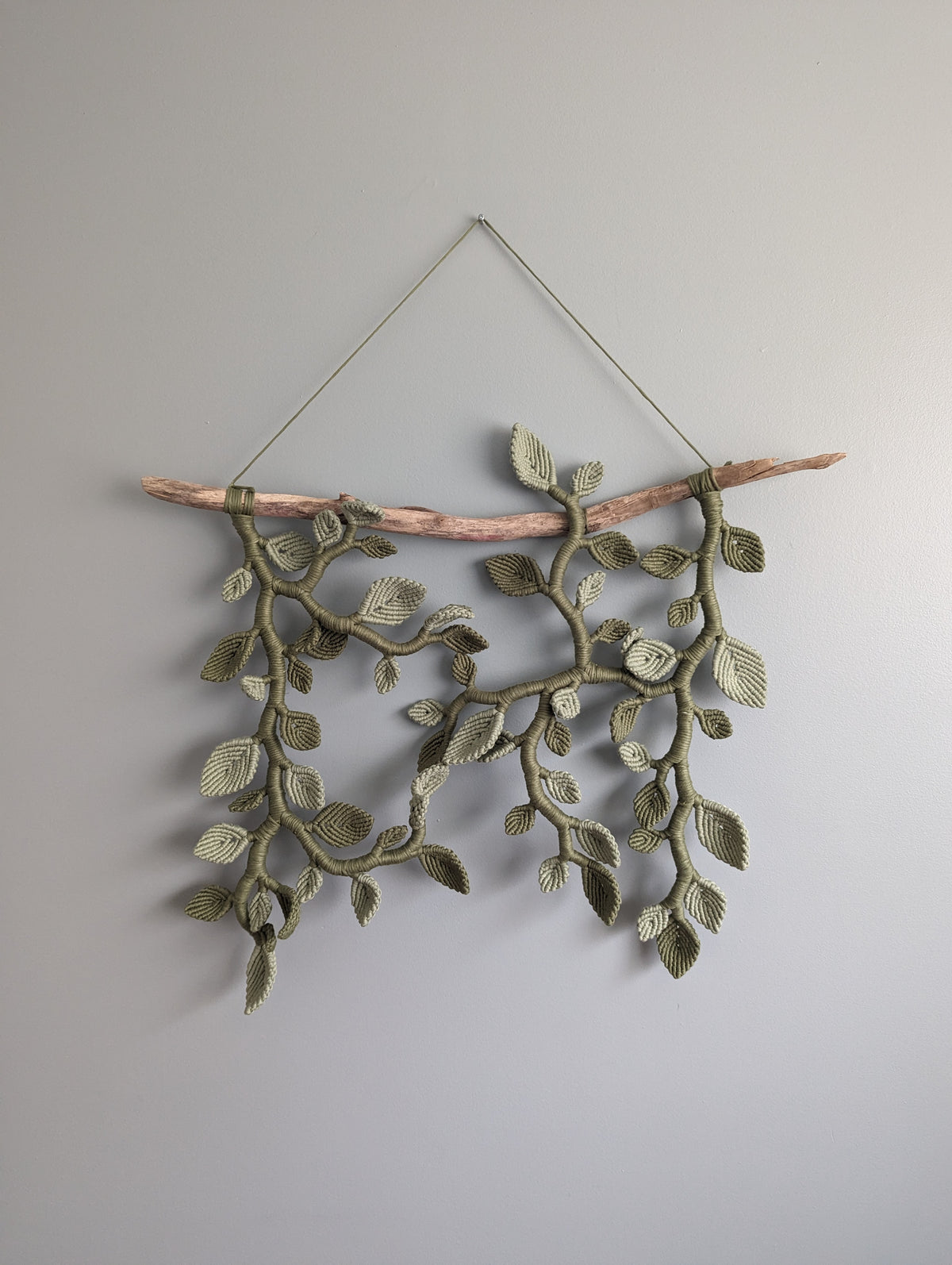 Large Statement Macrame Vines and Leaves