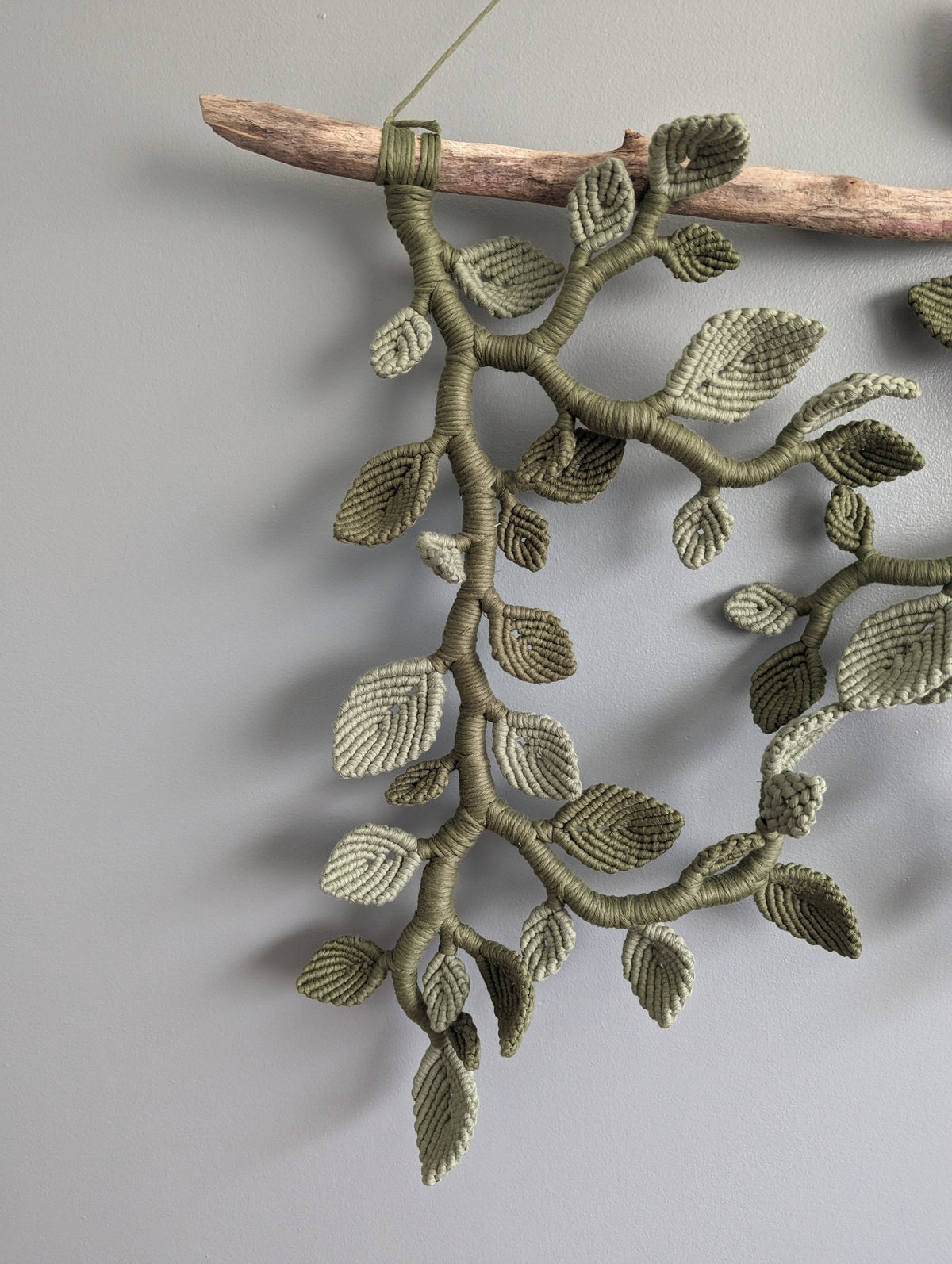 Large Statement Macrame Vines and Leaves