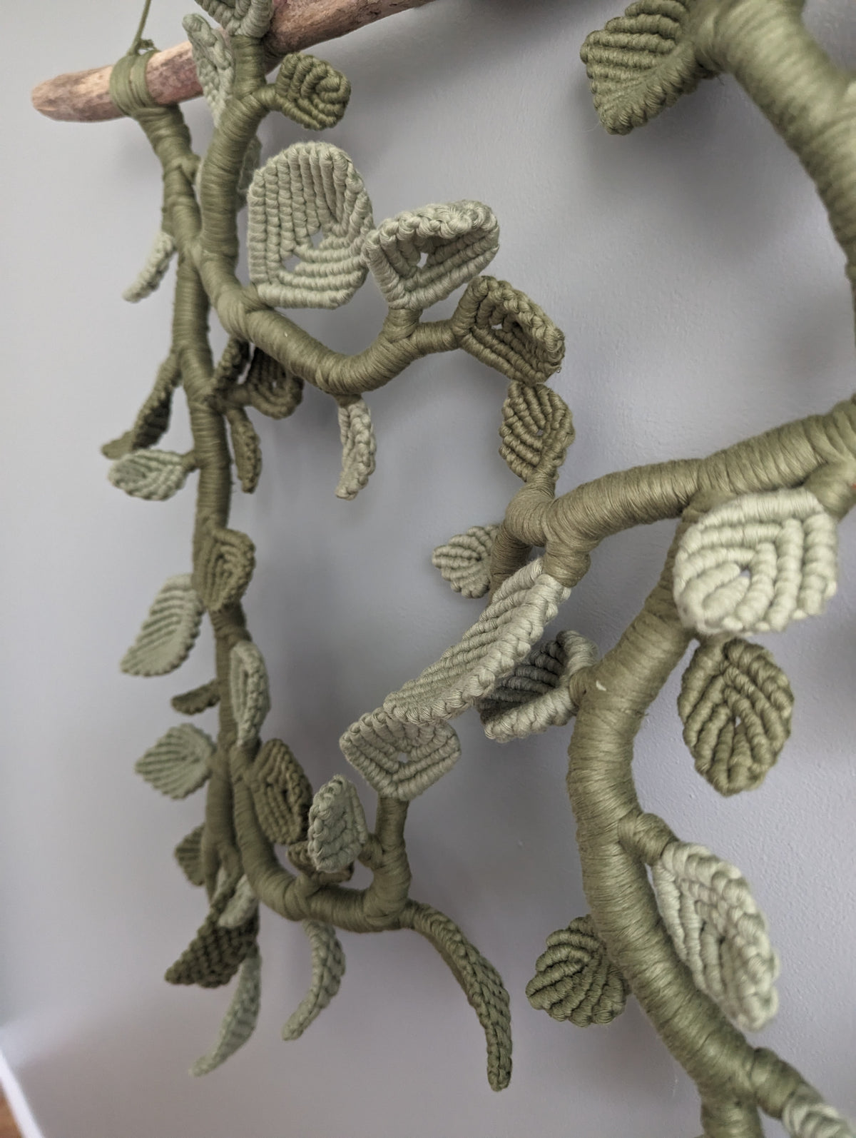 Large Statement Macrame Vines and Leaves