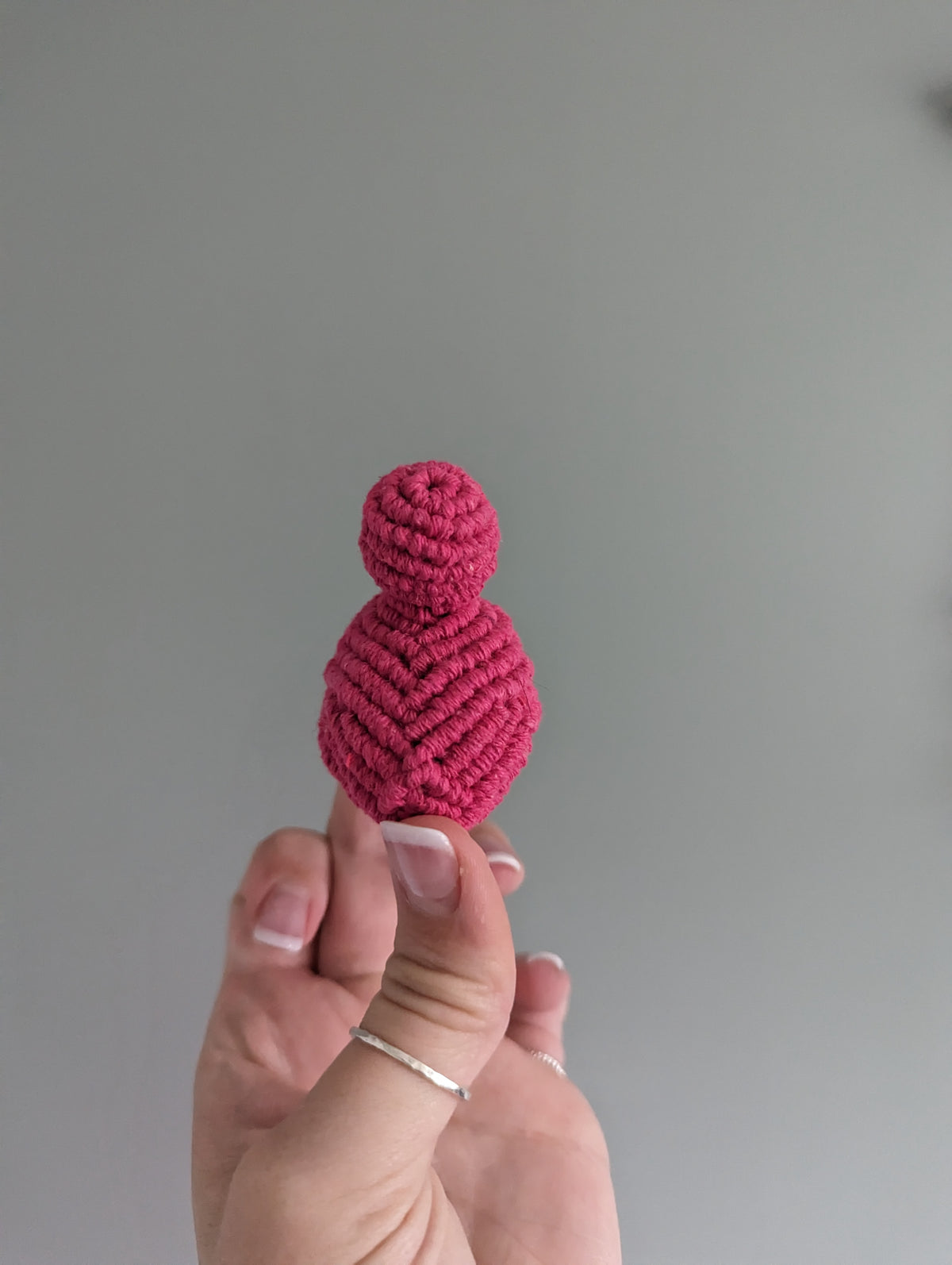 Macrame mini Rubber Duck Fiber Sculpture