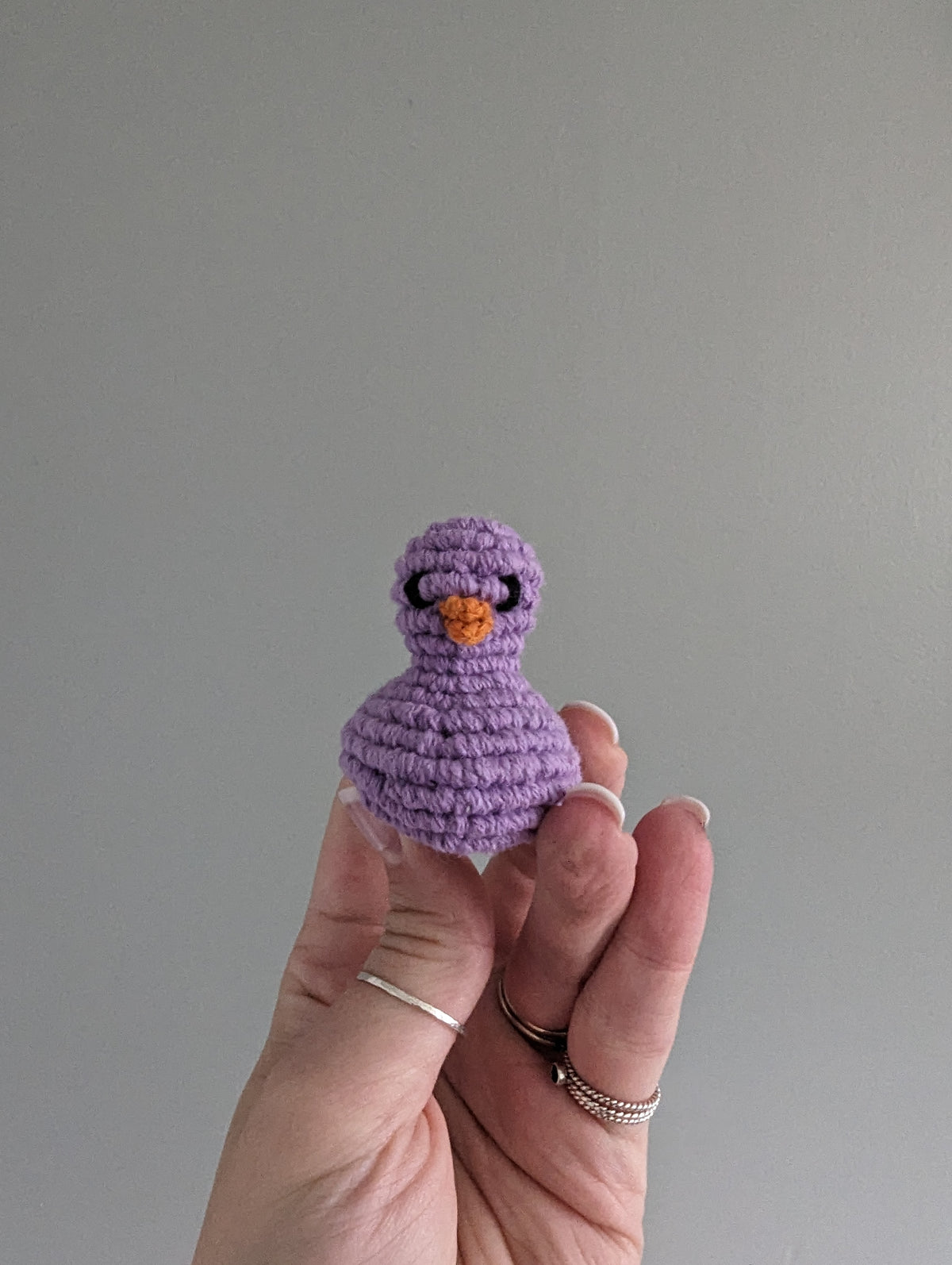 Macrame mini Rubber Duck Fiber Sculpture