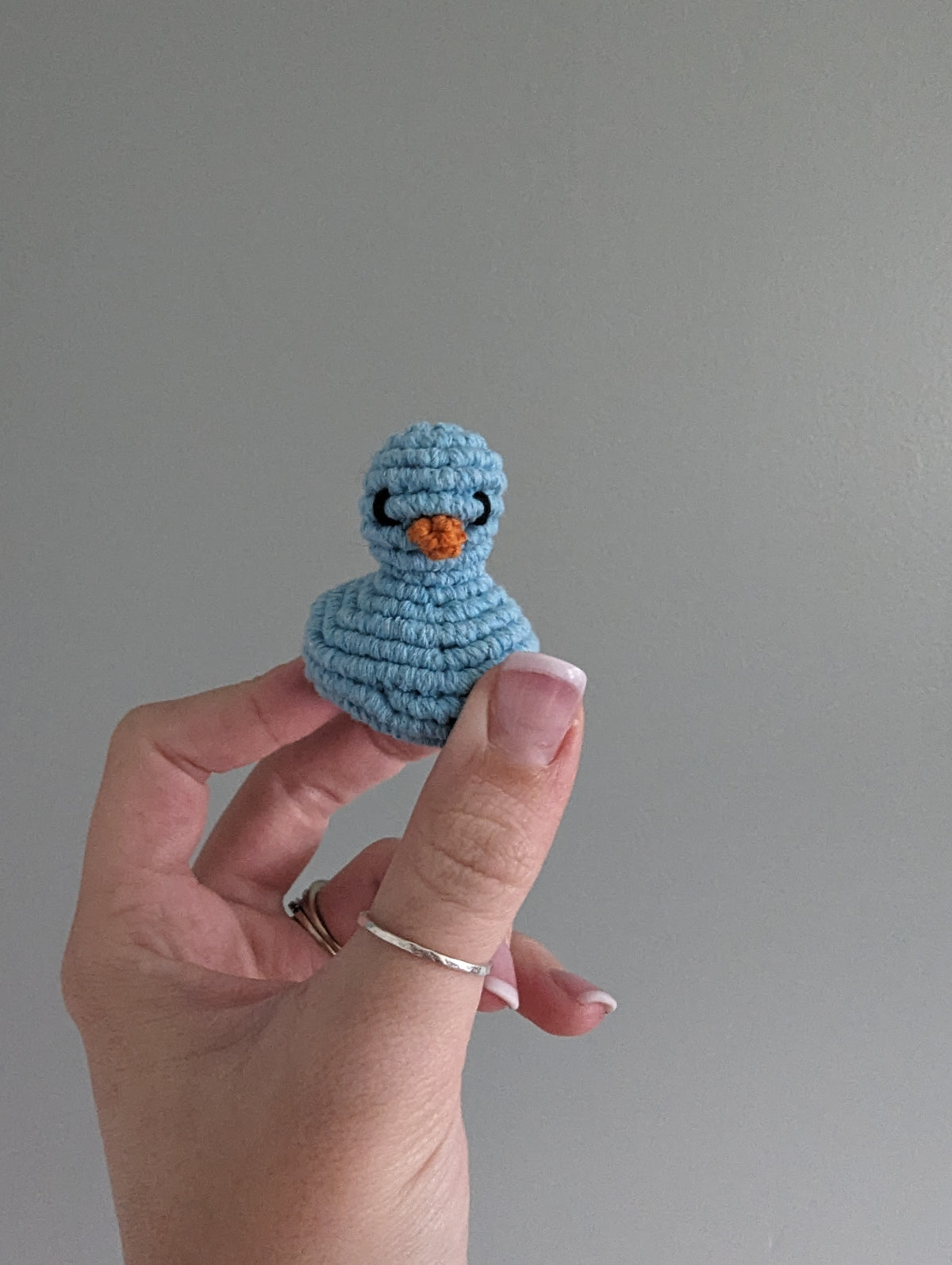 Macrame mini Rubber Duck Fiber Sculpture
