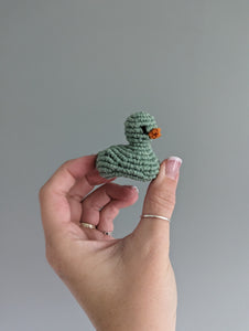 Macrame mini Rubber Duck Fiber Sculpture