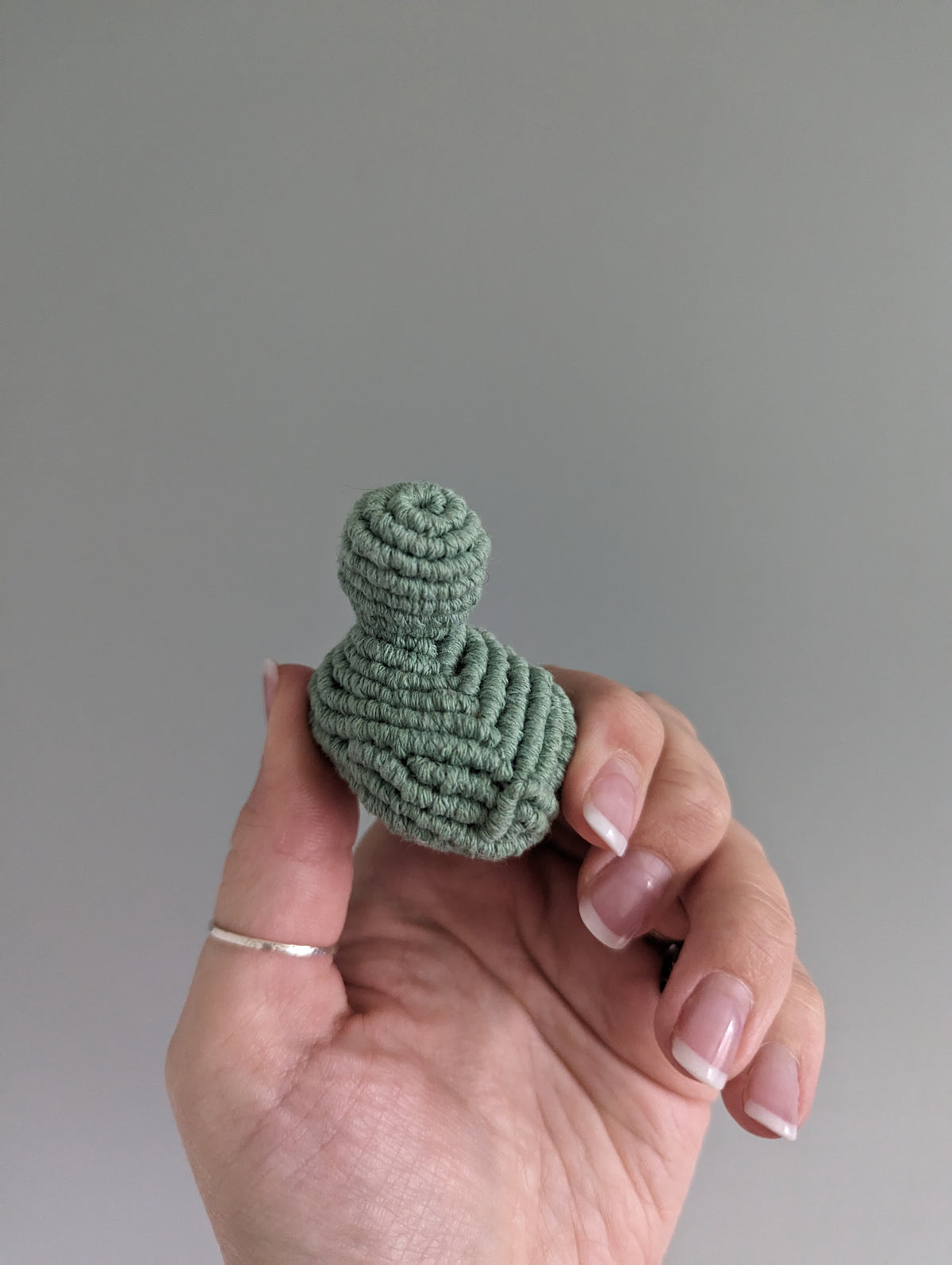Macrame mini Rubber Duck Fiber Sculpture