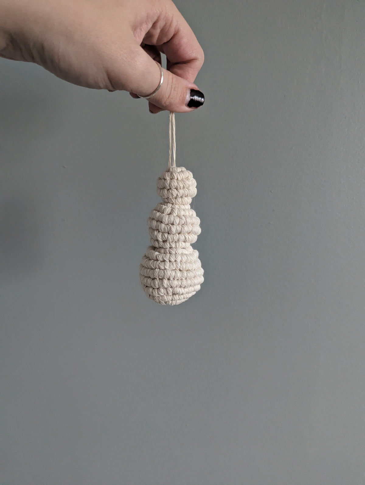 Macrame Christmas Ornament Set - Snow White