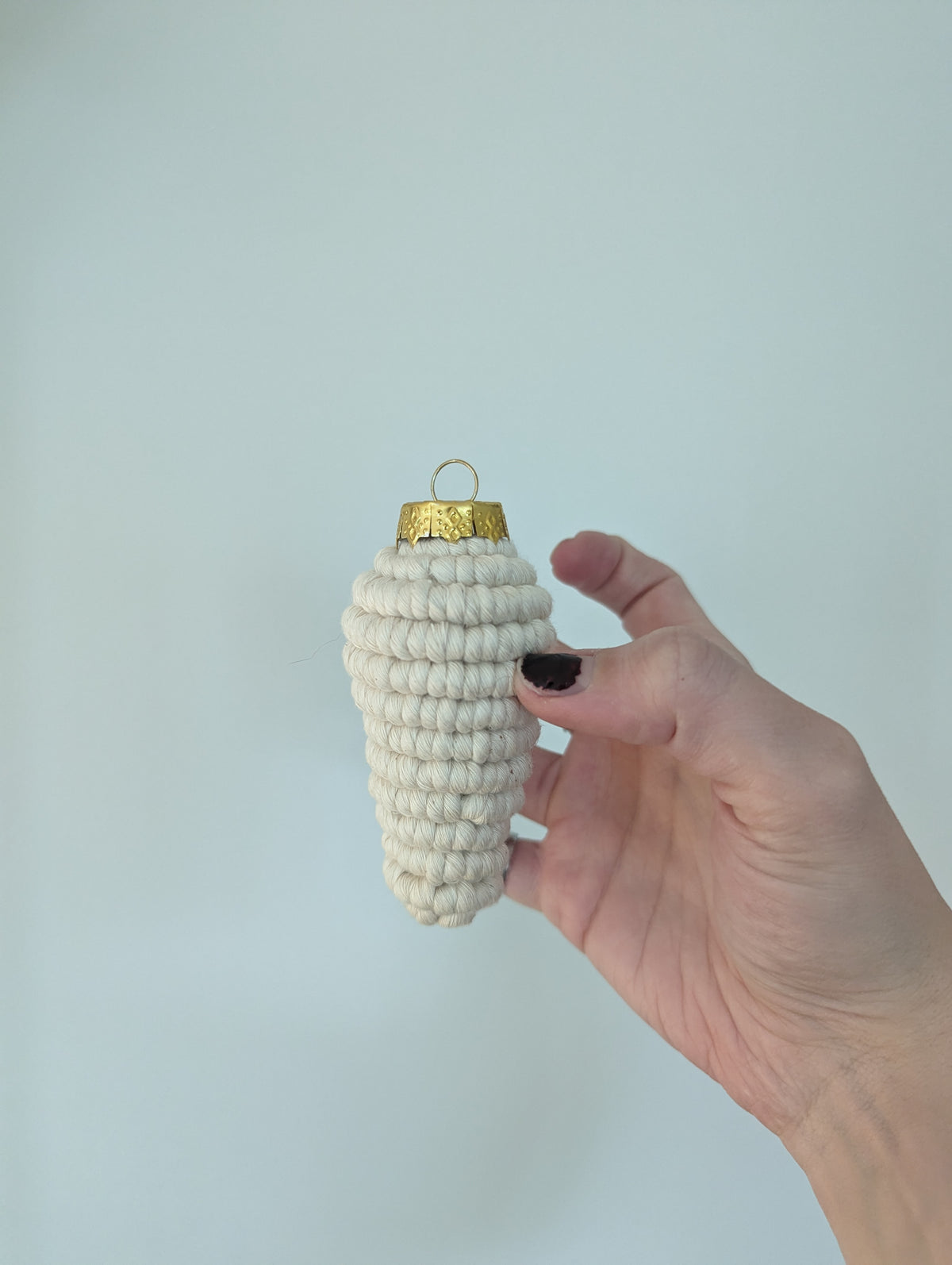 Macrame Christmas Bulb Ornaments