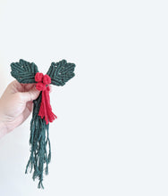 Load image into Gallery viewer, Macrame Holly Berry Christmas Ornament Pattern
