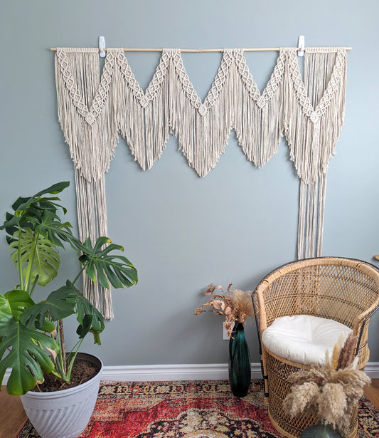 Large Statement Macrame Wall Hanging Tapestry